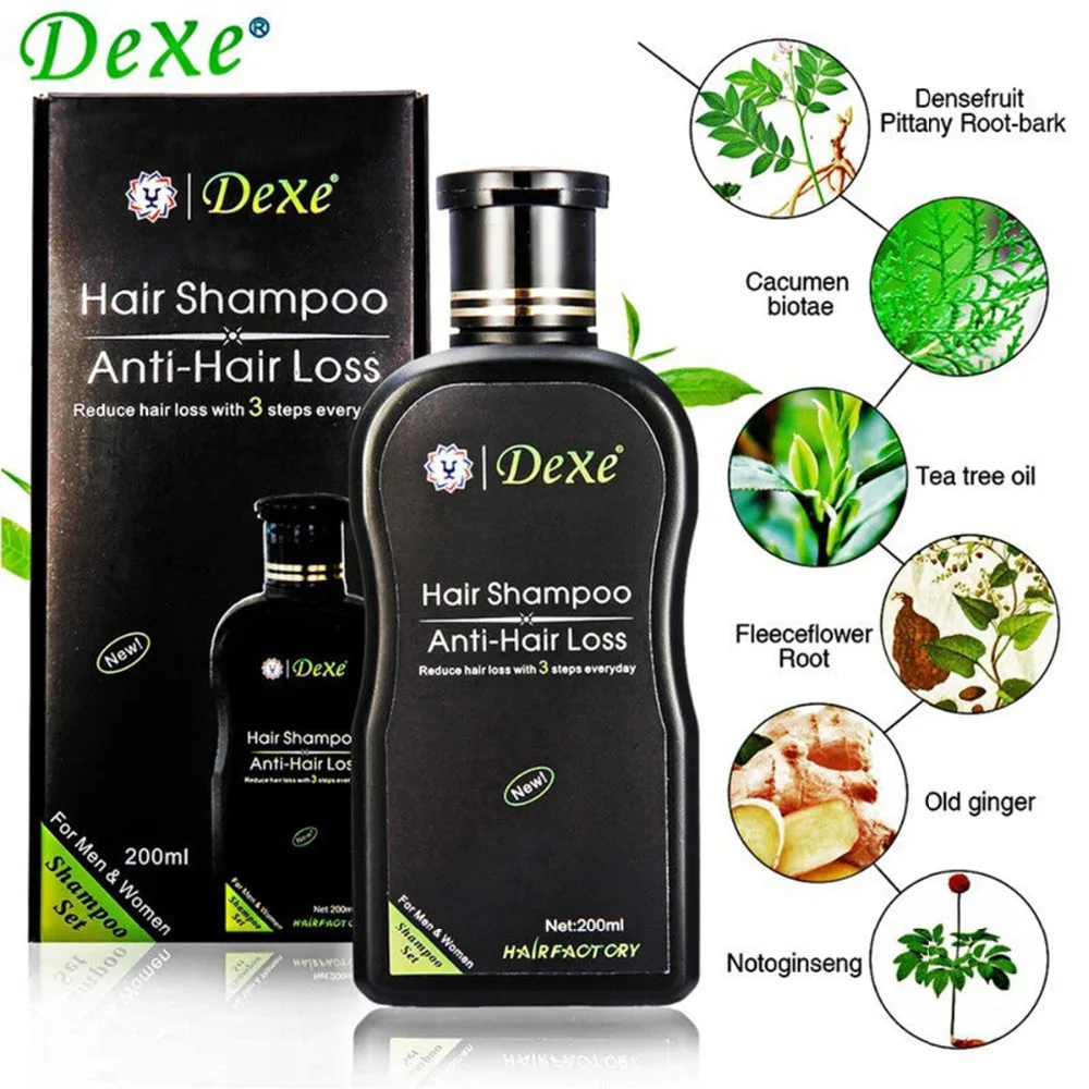 

200ml Dexe Hair Shampoo Set Anti-hair Loss Chinese Herbal Hair Growth Product Prevent Hair Treatment For Men & Women