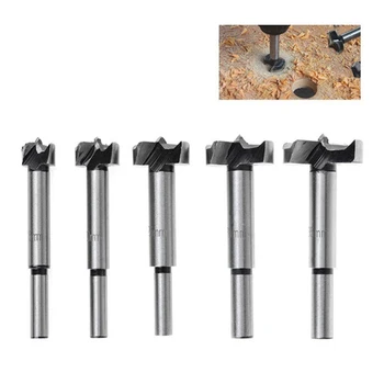 

Drill Bits 15/20/25/30/35mm,Set of 5 Pieces Carbide Steel Hinge Hole Cutter,Woodworking Boring Wood Hole Saw Cutter perfect fo