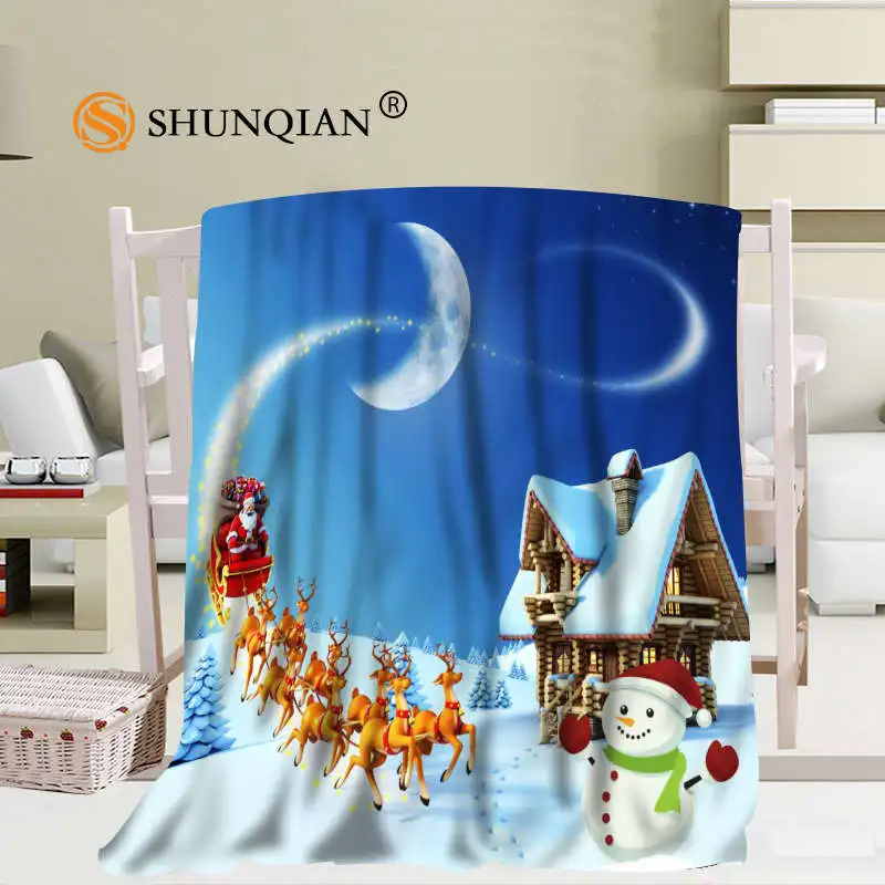 Custom Merry Christmas 02 Blanket Soft DIY Your Picture Decoration Bedroom Size 56x80Inch 50X60Inch 40X50Inch A7.10 | Дом и сад
