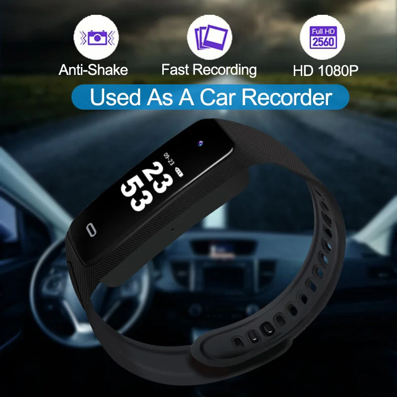 Pаспродажа K10 1080P HD мини камера OLED экран мини DV камера браслет Запись голоса видео Reporter Смарт Браслет часы