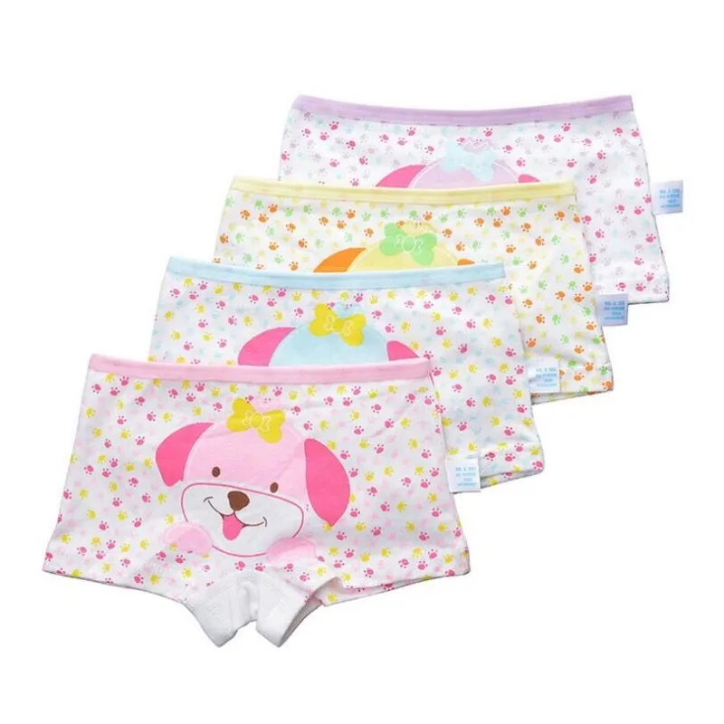 6Pc/lot Baby Girl Boxer Underpants Kids Underwear Boxer Girls Briefs