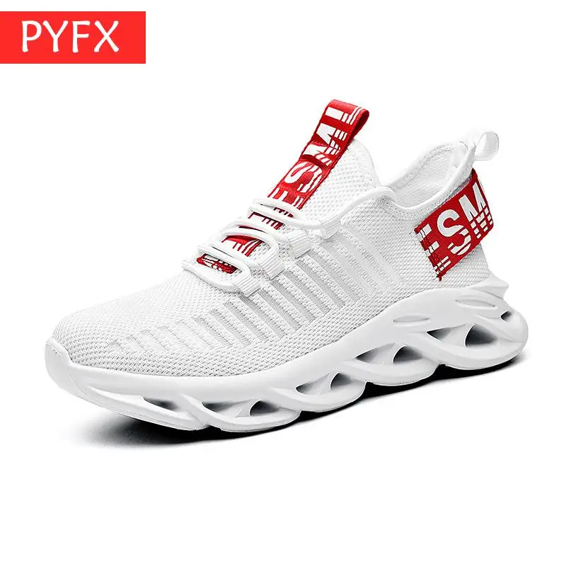 

2019 summer new men's high-end casual Blade trend mesh breathable Shock absorber fitness competition lace-up Sneakers flat shoes