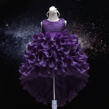 Рождественское платье для девочек с вышитыми цветами; детская одежда; вечерние платья принцессы на свадьбу; платье для церемонии для девочек