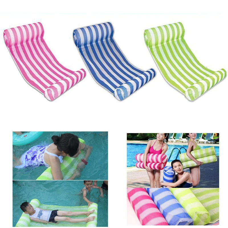 

Summer PVC Floating Water Hammock Float Lounger Inflatable Beach Lounger Chair Float Inflatable Air Mattress Kids Adults