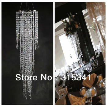 

Free shippment 10PCS/LOTS Wedding Chandelier Beaded "Diamante Duo Delight"Crystal Iridescent Large Beads for wedding decoration