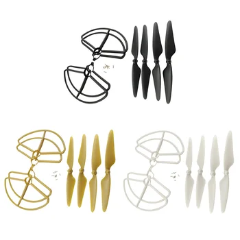 

MagiDeal 4 Sets CW CCW Propellers Prop + Protective Guard Cover Fit Hubsan H501S, Three Colors