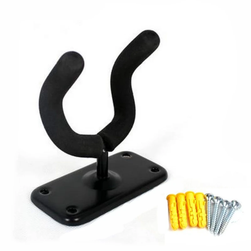 

1 Pcs Guitar Hanger Hook Holder Wall Mount Stand Rack Bracket Display Fits Most Guitar Bass Easy To Install+Screws