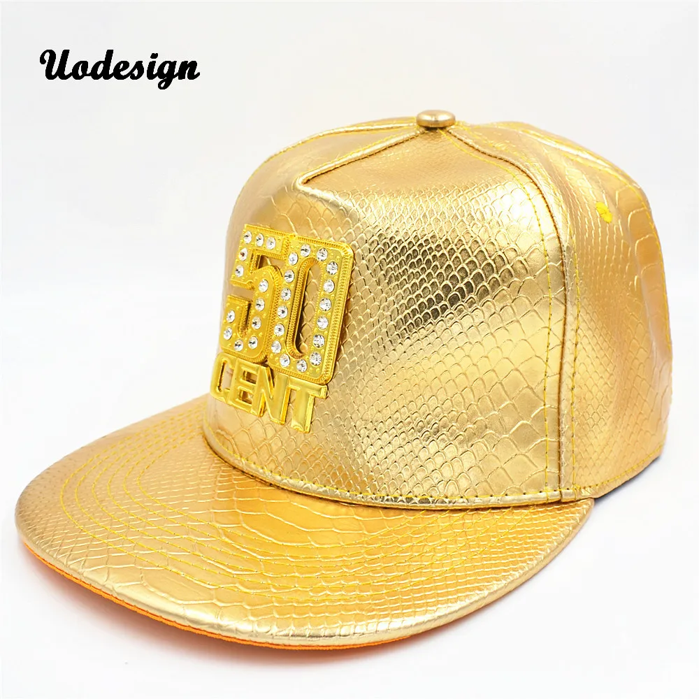 Новая модная кепка из искусственной кожи с надписью 50 CENT Snapback для мужчин и женщин Dj хип-хоп