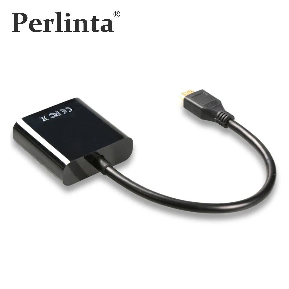 

Perlinta MINI HDMI TO VGA ,Gold Plated High-Speed 1080P MINI HDMI to VGA Converter Adapter Male to Female Supply for Camera HDTV