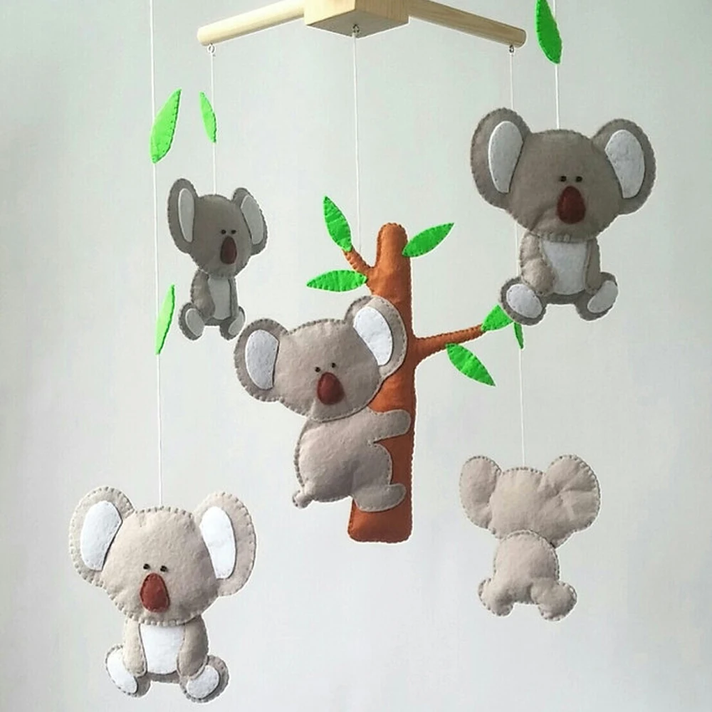 Koala Crib Mobile Nursery Animal Felt Baby Wind Crib Mobile Nursery Animal Felt