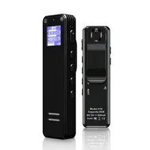 Мини цифровые диктофоны Аудио Цифровой диктофон-ручка небольшой звук регистраторы голосовой активации запись встречи класса MP3 плеер V16