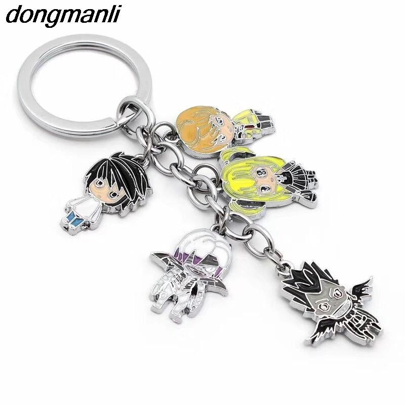 P1657 Dongmanli Death Note Llavero alta calidad encantadora L Yagami Luz Color aleación colección de juguetes de regalo Llavero Chaveiro joyería
