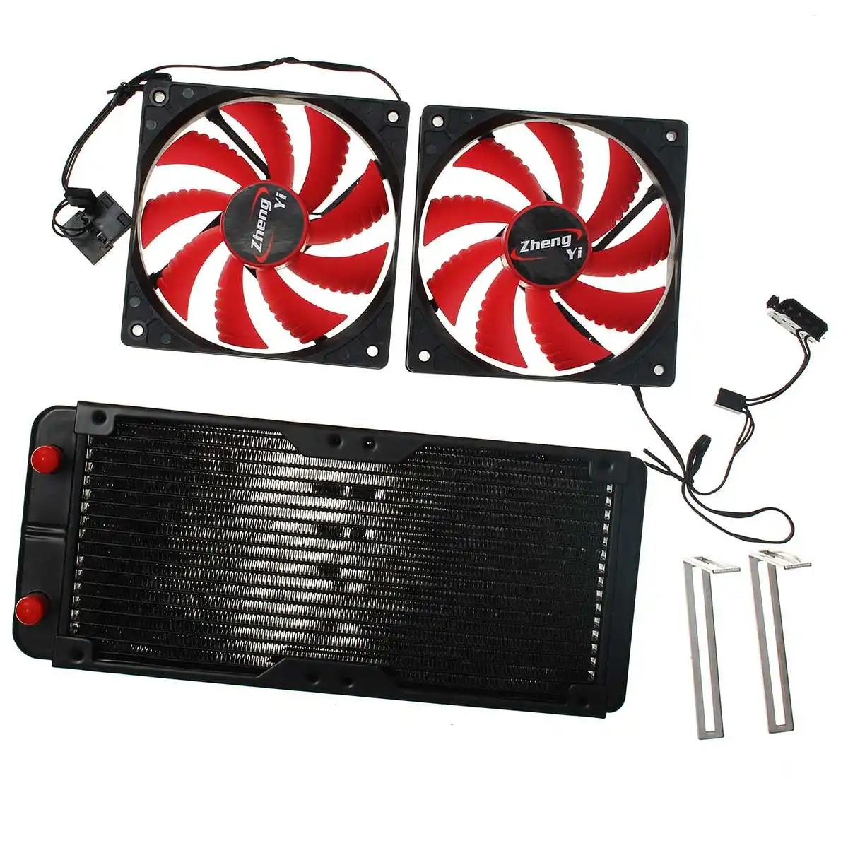 

Water Cooling Kit 240 Radiator CPU GPU Block Pump Reservoir Tubing Barb 3/8 ID For Intel LGA 1150 1155 1151 computer CPU
