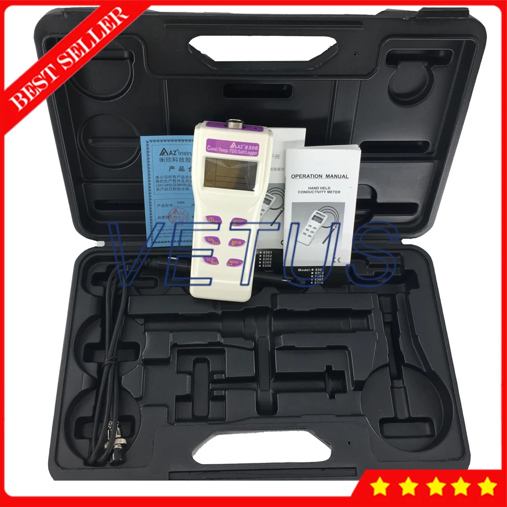 

AZ8306 Conductivity Meter TDS Tester Salinometer Temperature Gauge Water quality analyzer
