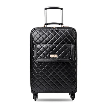 

Hot!2019 New Women High quality Rolling Luggage Students fashion spinner brand Trolley Suitcase Men Carry-Ons Trolley Travel Bag