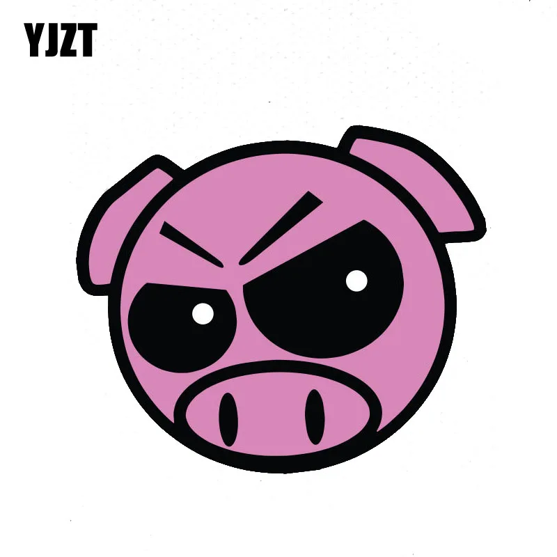 

YJZT 13.4CM*11.3CM Interesting EVIL RALLY PIG Car Sticker Car Accessories JDM Decal 6-2263