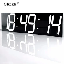 CHkosda LED wall clock large home decor moment timer weather station digital watch table new Year decoration horloge mural klok