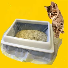 7 шт./пакет прочный наполнитель для кошачьего Сумка Котенок гигиенические кошачий лоток гильзы утолщение шнурок наполнитель для кошачьего туалета сумки для домашних животных