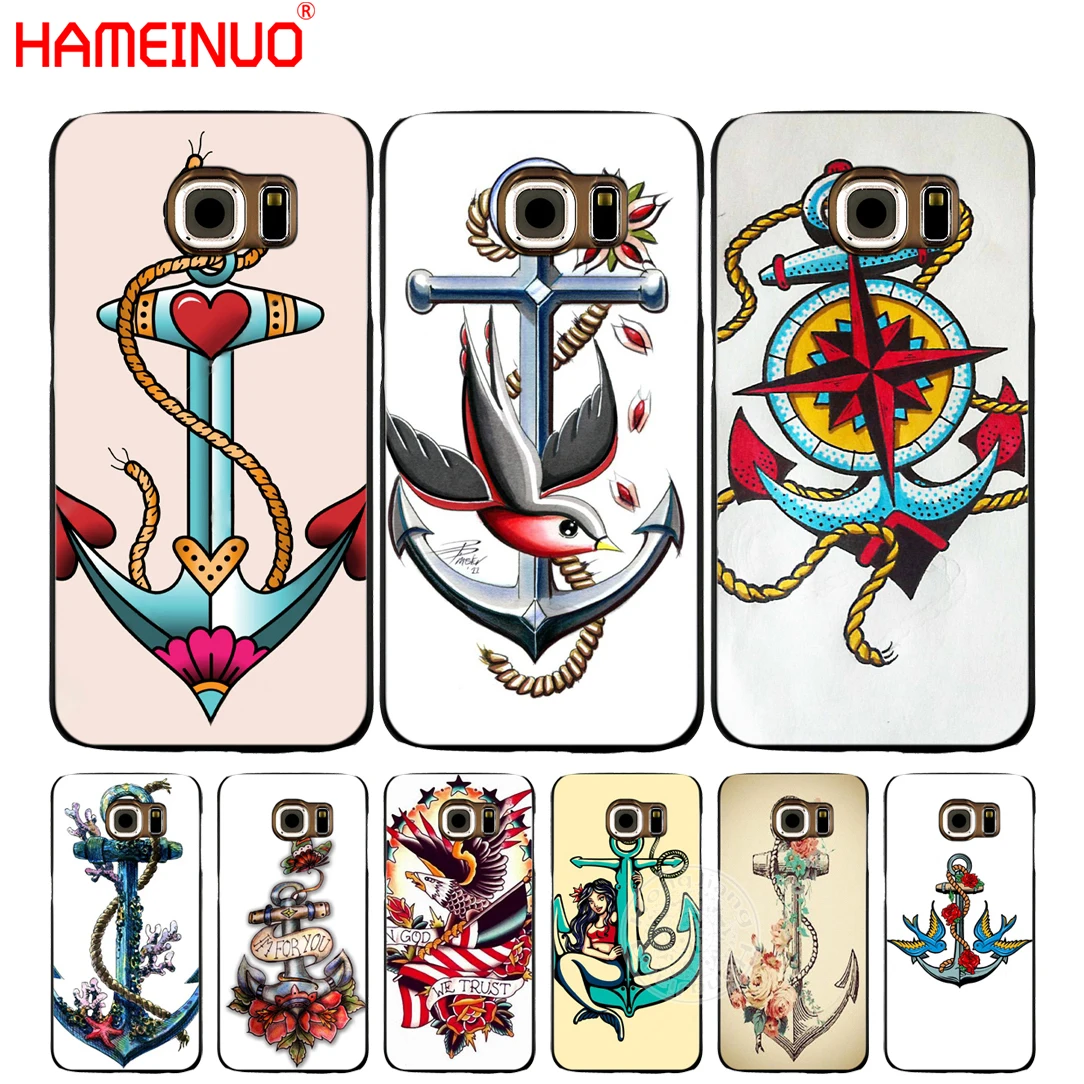 Чехол для мобильного телефона hameynuo Anchor Bird Tattoos чехол Samsung Galaxy S7 edge PLUS S8 S6 S5 S4 S3 MINI|cover