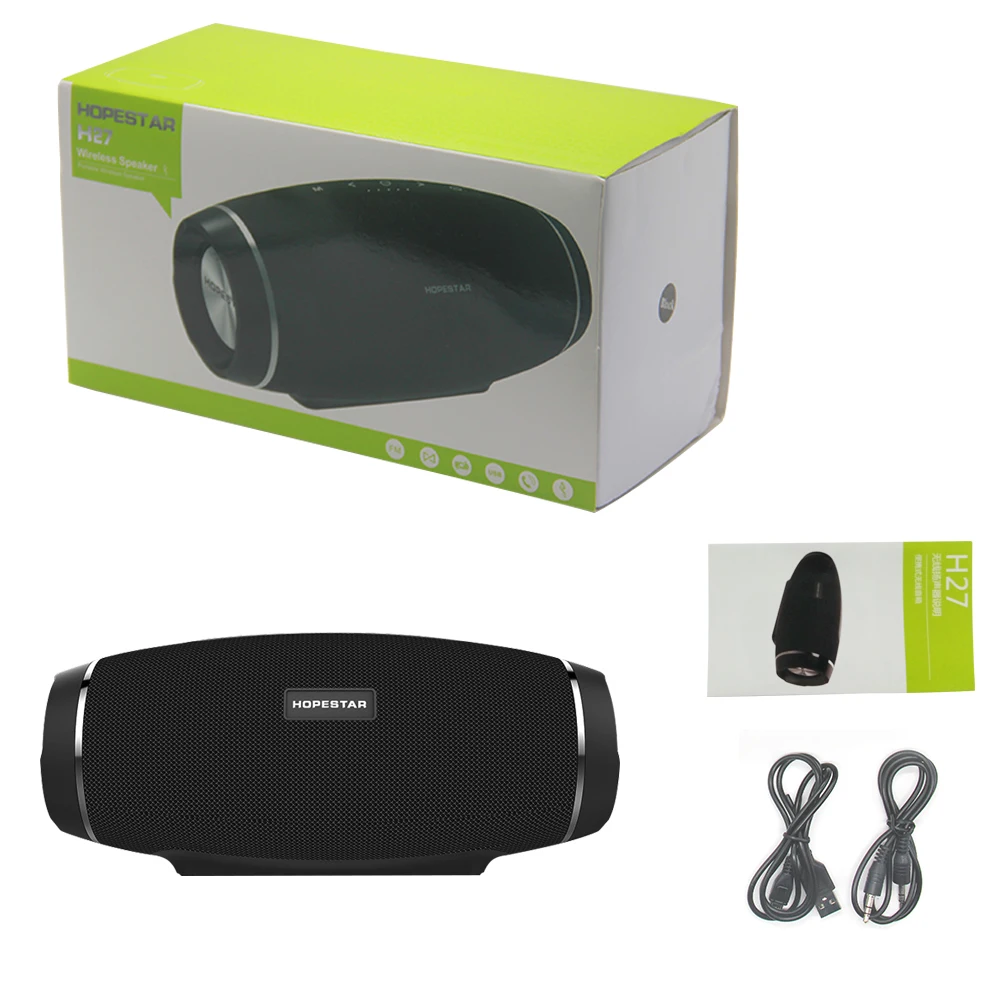 Hopestar H27 البسيطة الرجبي مكبر صوت ضد الماء مكبرات صوت بخاصية البلوتوث المحمولة ستيريو لاسلكي العمود دش مع 3.5 مللي متر AUX صندوق الصوت