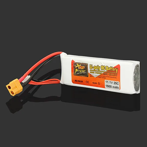 

ZOP Power 3S 11.1V 1500MAH 25C Battery XT60 Plug