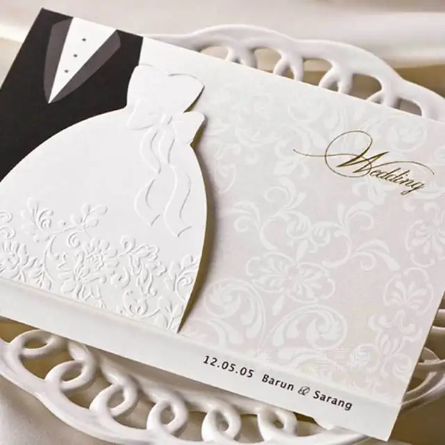 Whole Bride And Groom Wedding Invitation Card With Free Shipping Whole Bride And Groom Wedding Invitation Card With Free Shipping Invitations Blank Insert Paper 100pcs