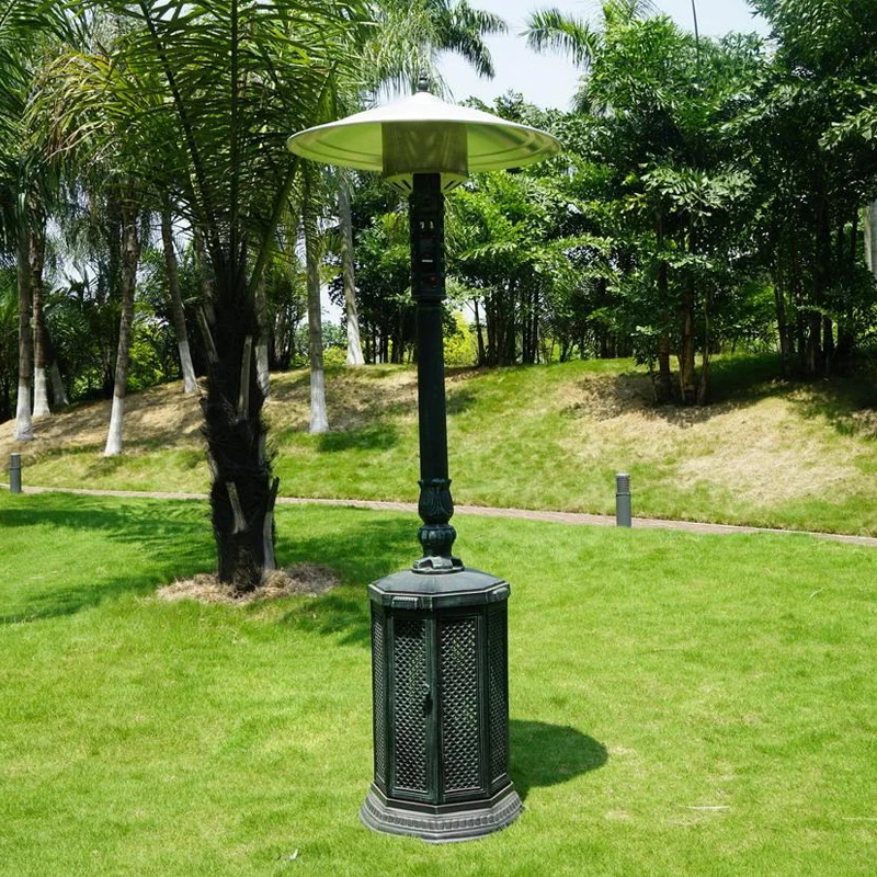 Cast aluminum Garden Villa Outdoor Gas Heating Umbrella Umbrella Gas