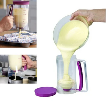 

10 pcs New Batter Dispenser Baking Tool 900ml Pancakes Muffin Cupcakes Pastry Jug Plastic Practical Cake Cooking Tools Kitchen