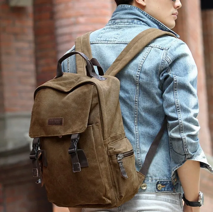 man canvas backpack-