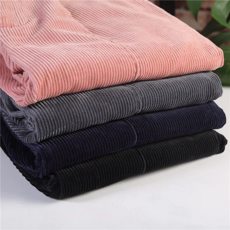 

2018 Autumn Winter Corduroy Harem Pants Women High Waist Pockets Trousers Women Casual streetwear Plus Size Pants pantalon femme