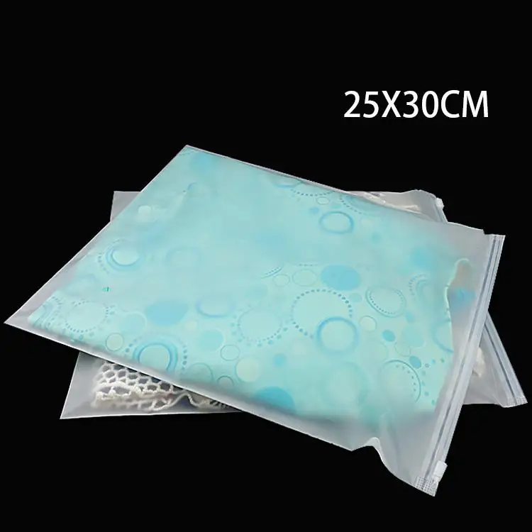 25pcs/lot 25*30cm Three styles ( Frosted/Clear ) PE plastic zipper bag Clothing storage bag ...