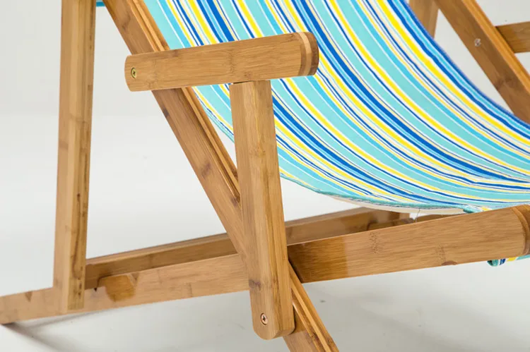 adjustable bamboo beach sling chair cavan seat home indoor outdoor furniture beach folding chair modern portable camping chair in beach chairs from