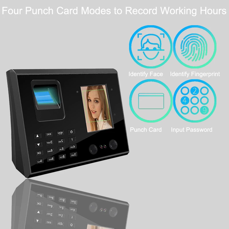 

Eseye Biometric Face Fingerprint Time Attendance TCP/IP USB Time Clock Access Control clock Assistance Office Employees Device