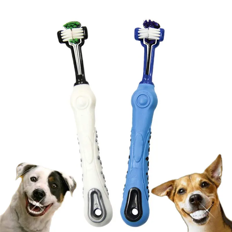 Pet 3 Sided Toothbrush Tooth Cleaning Brush All Over Grooming Tool | Дом и сад