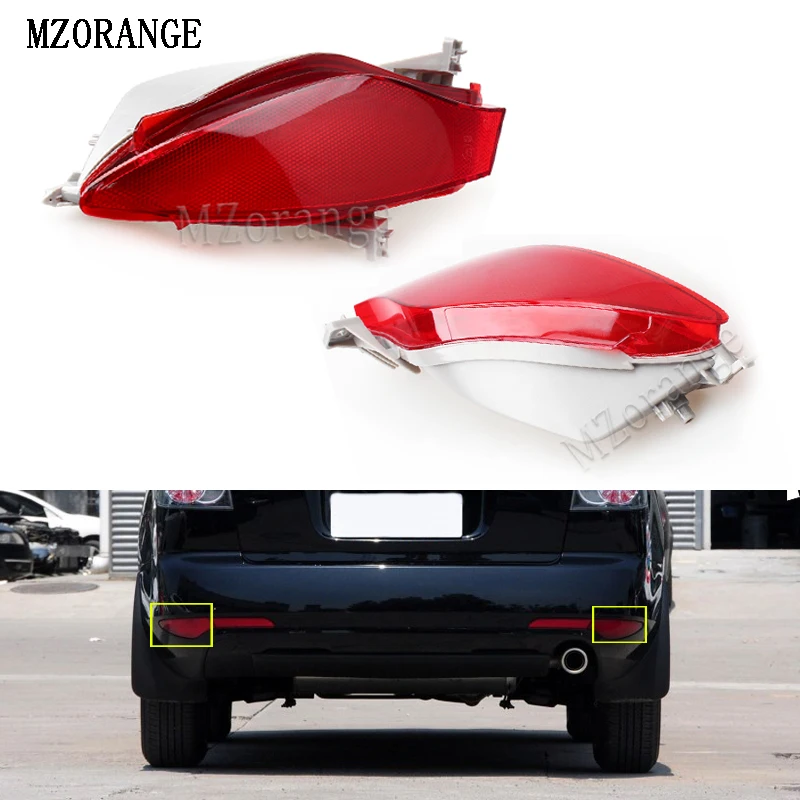 

MZORANGE For Mazda CX-7 CX7 2009-2015 Car Tail Bumper Reflector Light Rear Fog Lamp Accessories Brake Light Outside No Bulb