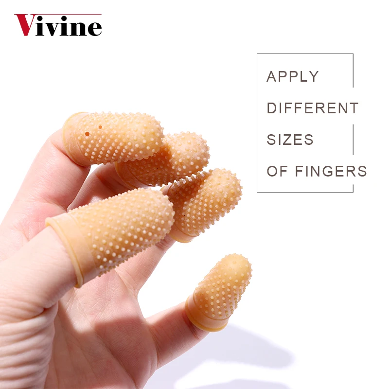 

VIVINE 12Pcs Cone Profle Nail Art Latex Finger Protector 3 Size Rubber Finger Cots Nail Tools Polish Gel Protector Gloves