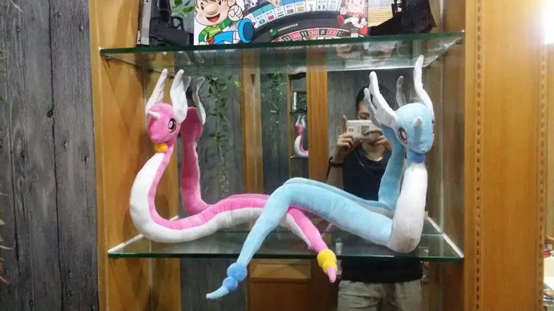 Карманная плюшевая кукла монстра Shinny Dragonair 95 см любой изгиб мягкие игрушки