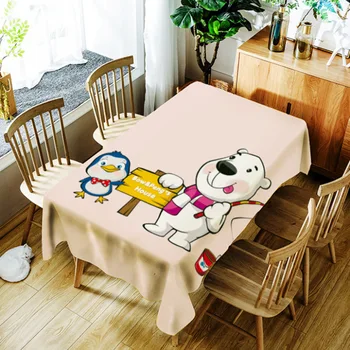 

Cartoon Cute Animal Tablecloth Waterproof Dinner Washable Tapetes Party Banquet Table Cover Dining Oilproof