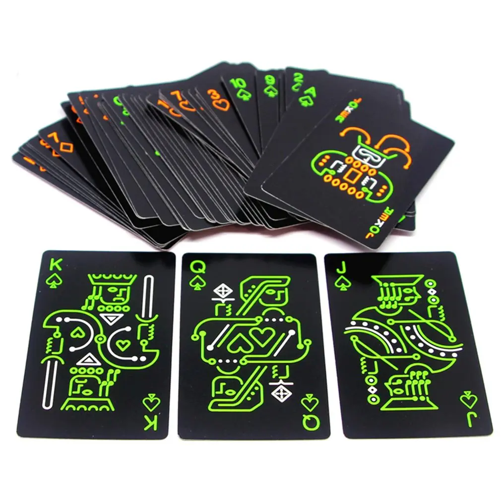 Темный ночной Светильник флуоресцентные игральные карты профессиональные шахматы покер карты Дартс интеллектуальная игра для детей и взрослых