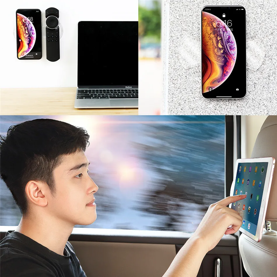 ROCK Mobile Phone Holder Universal for Phone Tablet Car Phone Holder Strong Adsorption Wall Desk Stickr Paste Stand Holder11