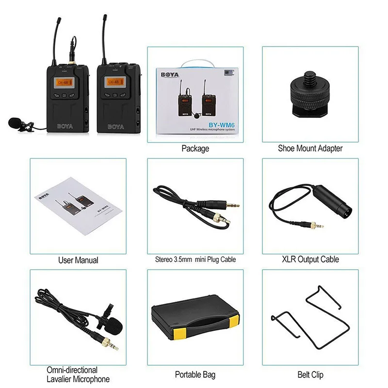 

Wireless Lavalier Microphone Mic Transmitter Receiver for DSLR Camcorder Audio Recorder DJA99