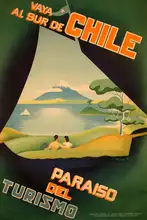 WAYA AL SUR DE chili – affiche DE peinture SUR toile Kraft, rétro, Vintage, cadre mural en alliage DE bois, affiches DE Bar maison, cadeau DE décoration