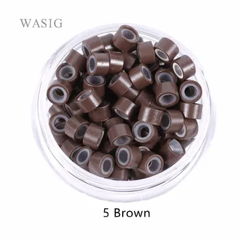 1000 pcs 4.5mm*2.5mm*3mm Silicone Micro Ring/Link/Bead Hair Extensions Tools 7 Colors Optional 6