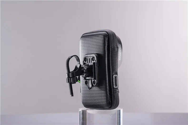 Top ROCKBROS Cycling Front Bag Bike Phone Mount Bicycle Holder Case MTB Handlebar Cradle 360 Degrees Rotatable Phone Bag 6.0 inch 2