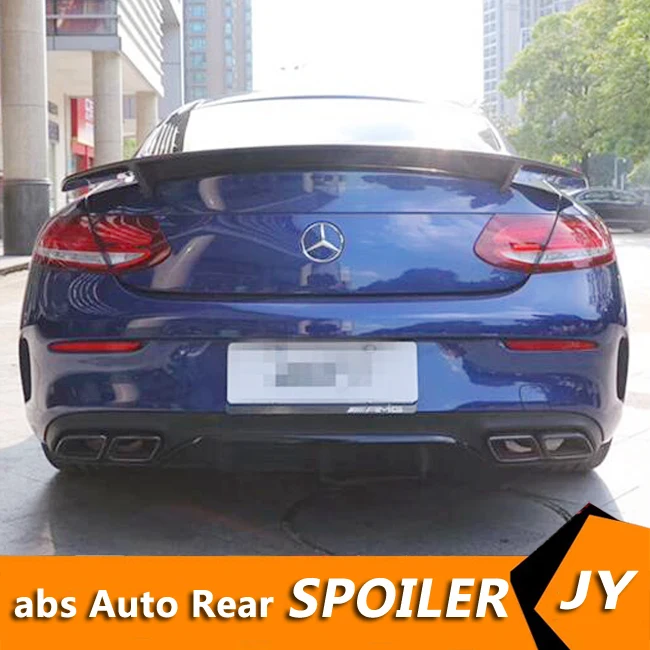 

For Benz W205 C-class coupe Spoiler TF ABS Car Rear Wing Spoiler For Benz W205 two DOOR C180 C250 C350 C63 coupe Spoiler 2017
