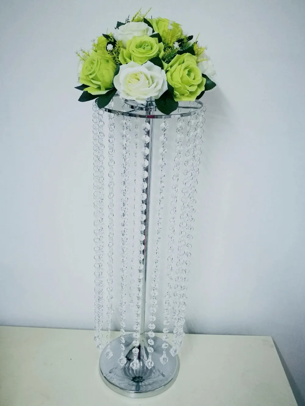 Высотой 70 см железная стойка ваза хрустальная свадебный стол центральные цветок подсвечник вечерние мероприятие способствует T-stage дорога свинец
