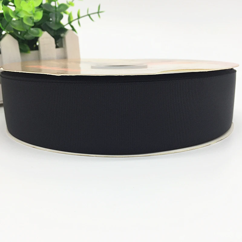 

5 yards High Quality Ribbon 6/10/15/20/25/38/50mm Wedding Decoration Grosgrain Ribbon Gift Wrapping Christmas Ribbon #Black