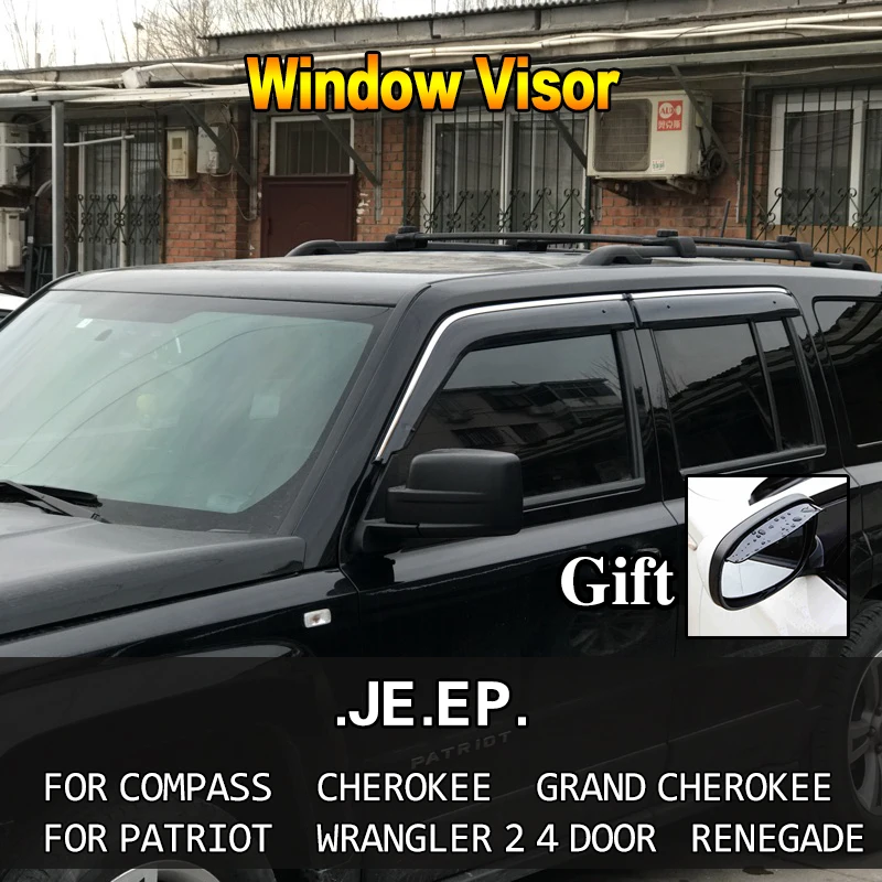 Оконный козырек Vent Защита от солнца и дождя дефлектор гвардии для JEEP Compass Cherokee Grand Cherokee Patriot Wrangler 2 4 двери Renegade