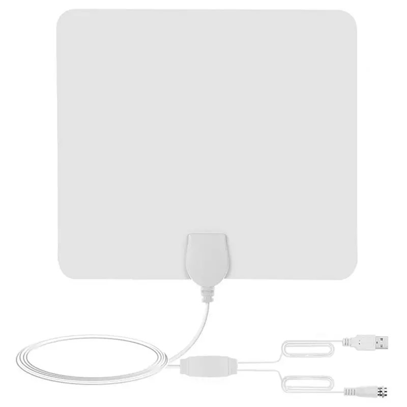 4K HD 1080P 80 Mile HDTV Indoor Antenna HD Digital TV Signal Amplified Booster Aerial+Cable