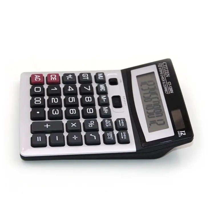BEESCLOVER DM-1200V المالية 12 أرقام البطارية الشمسية المزدوجة الطاقة سطح المكتب حاسبة اللوازم المكتبية r15